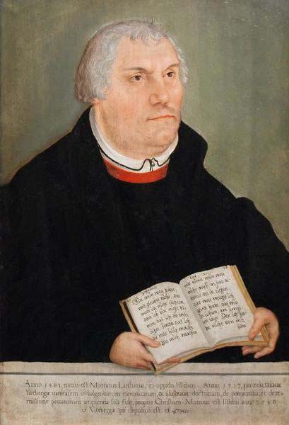 Lucas Cranach the Younger Portrait of Martin Luther. Germany oil painting art